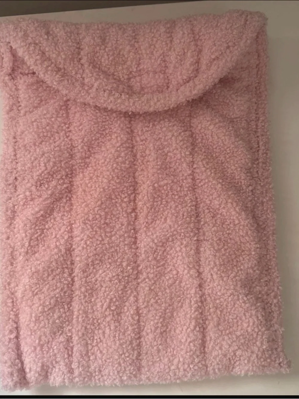 Pink Sherpa laptop Sleeve Case - Soft Protective Cover